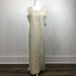 PURE Linen Solutions NYC Maxi Dress In Flax Color SZ M